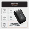 Porodo Lifestyle Dual-Blade Pocket Shaver - Black - Image 3